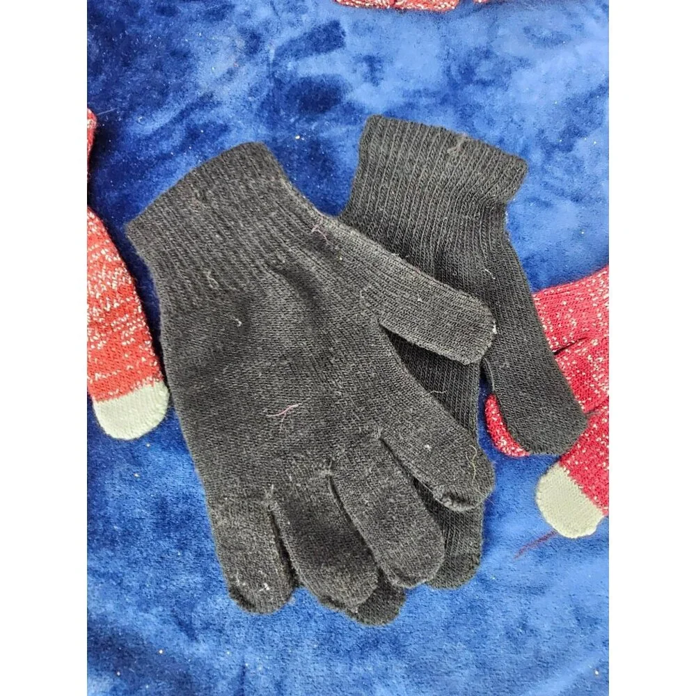 Flip Top Ladies’ Gloves Set of‎ 6 Red Black